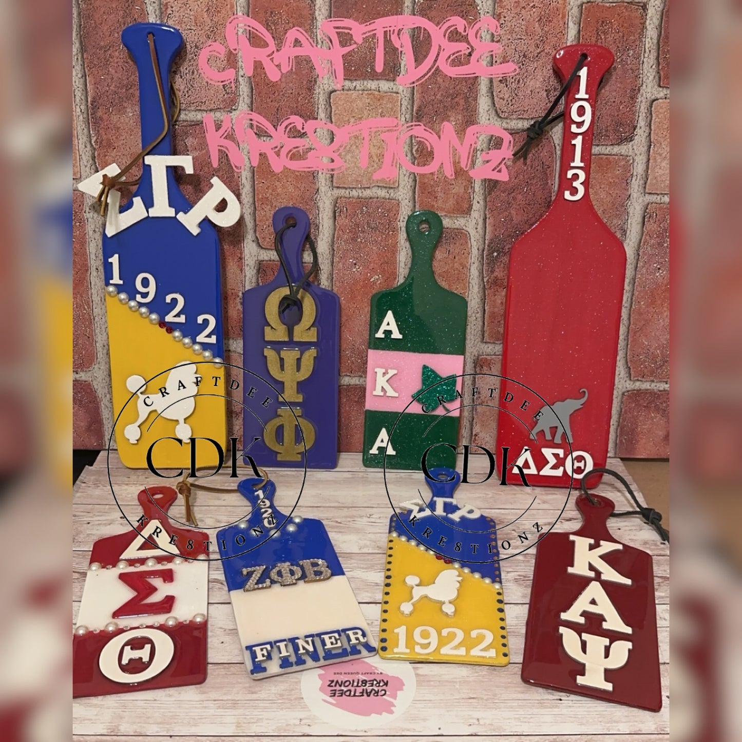 Fraternity/Sorority Wood Paddles