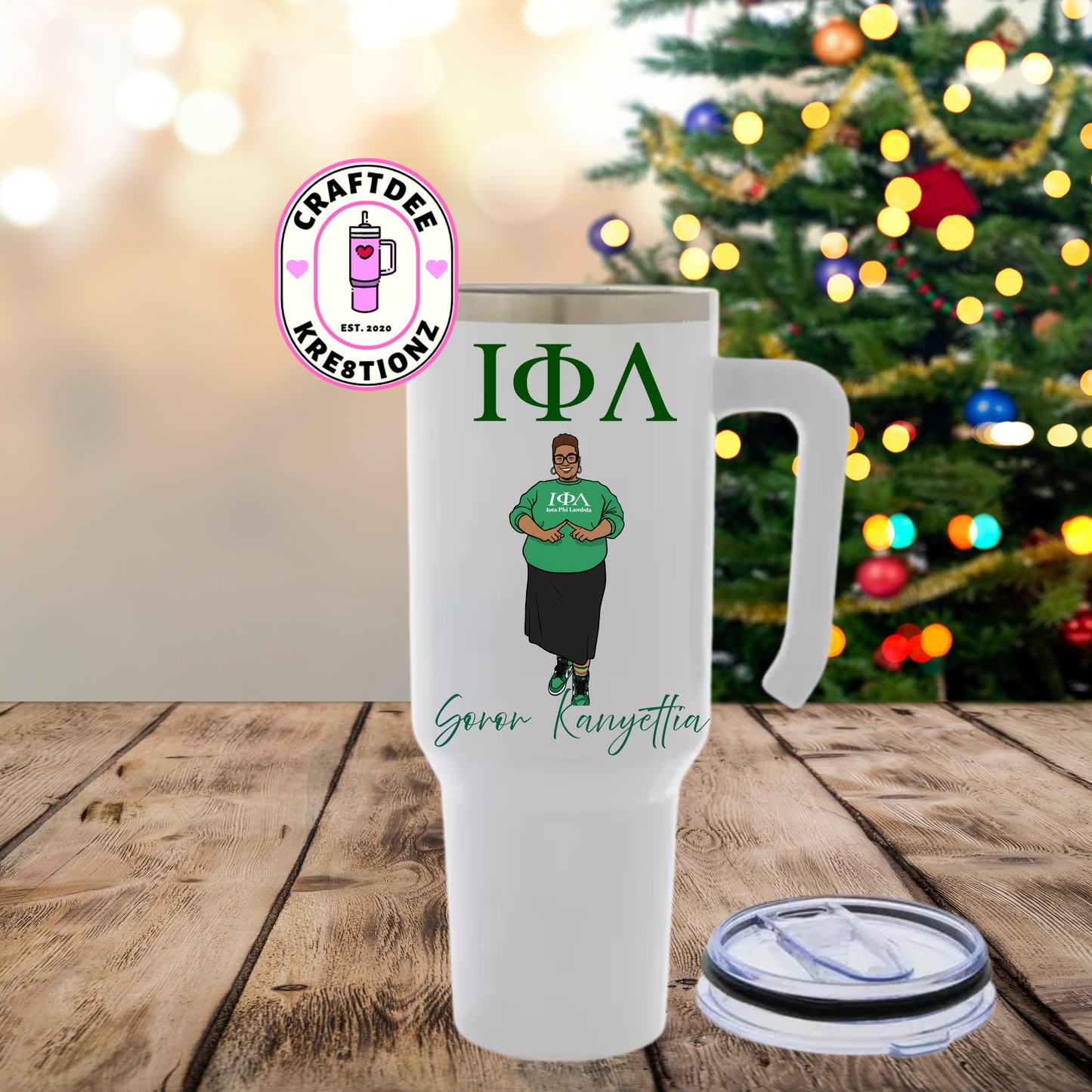 40oz Personalized Iota Phi Lambda Tumbler