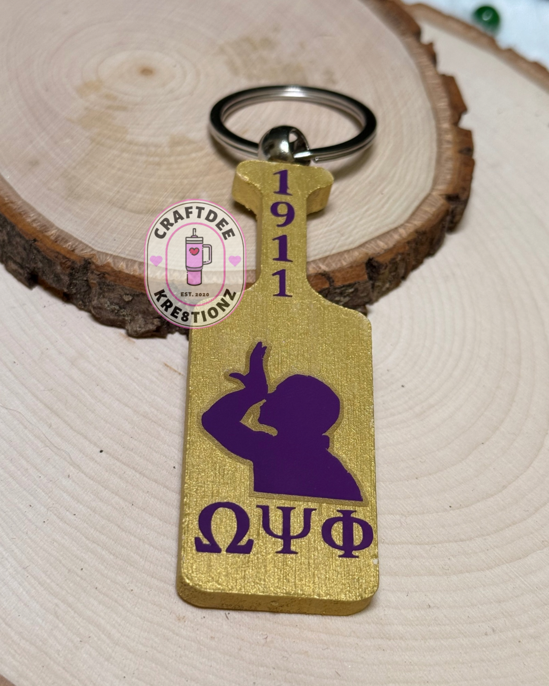 Greek Paddle Keychain