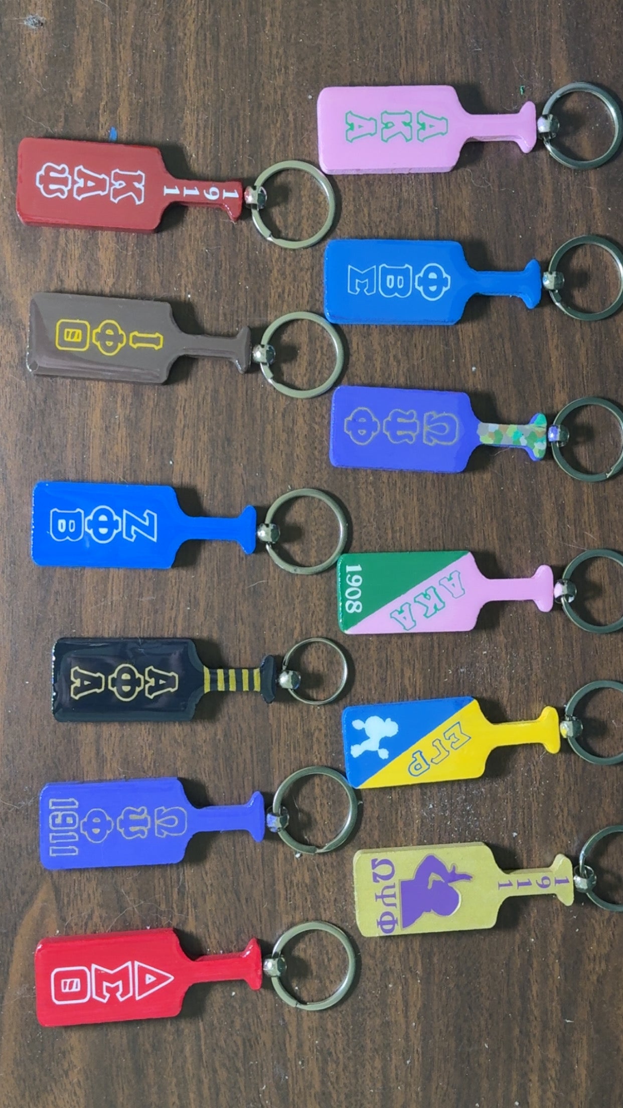 Greek Paddle Keychain