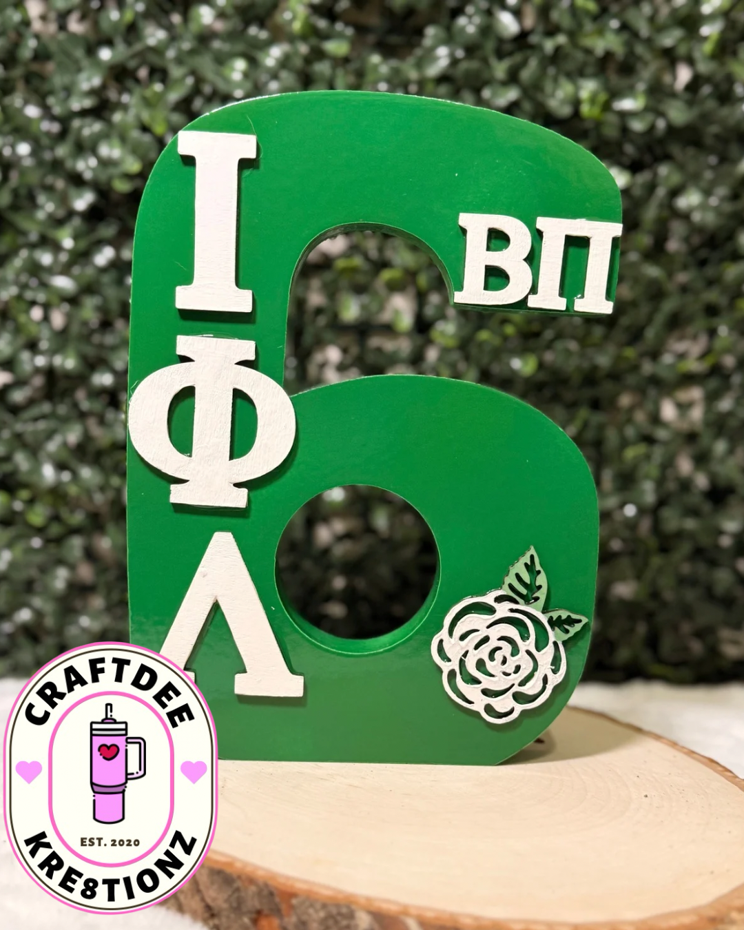 Personalized Wood Sorority/Fraternity Number