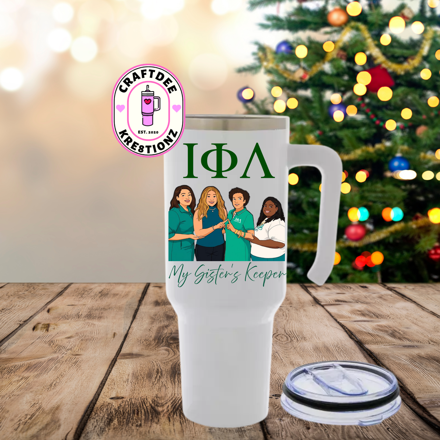 40oz Personalized Iota Phi Lambda Tumbler