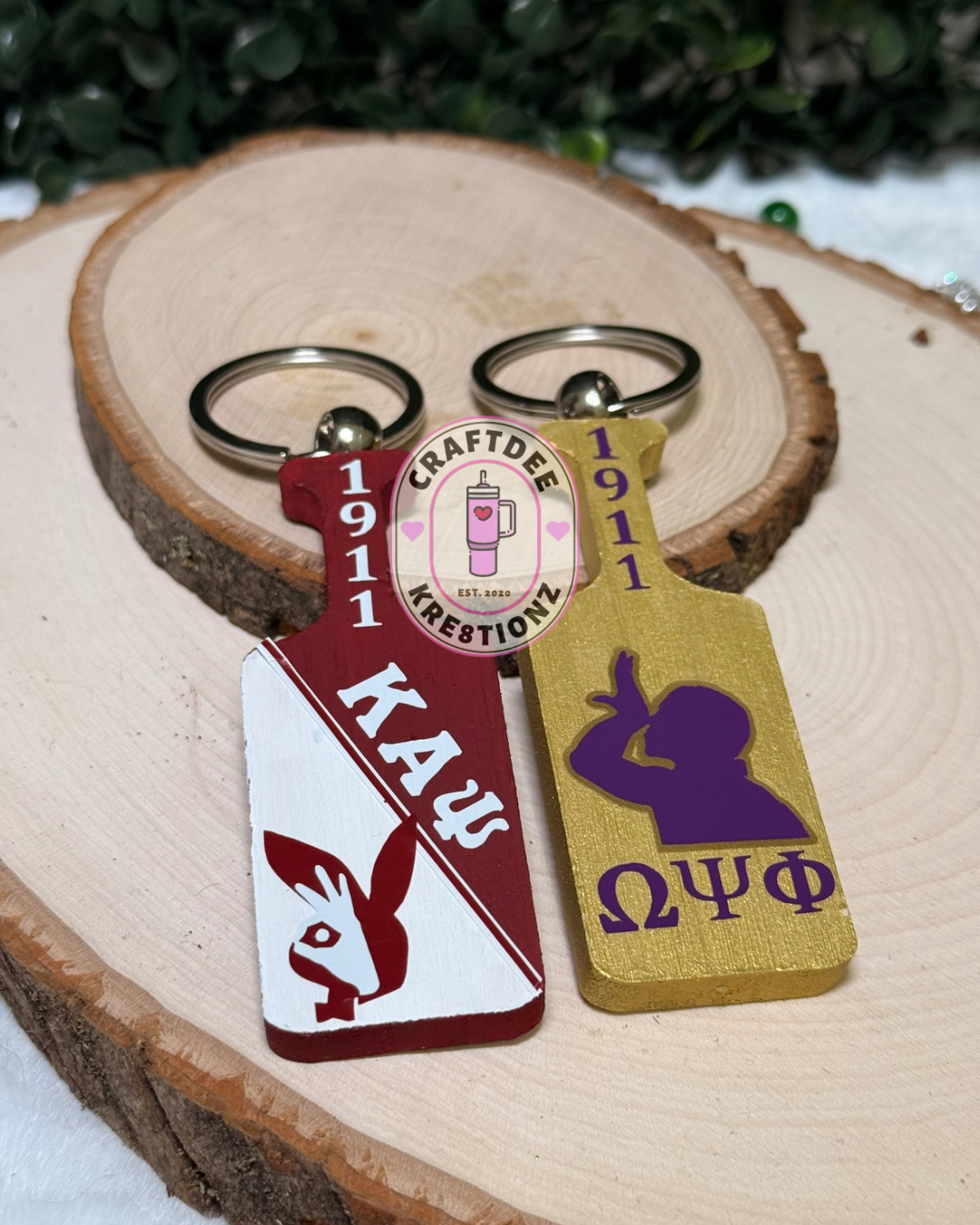 Greek Paddle Keychain