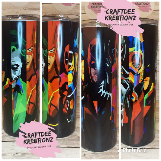 Ready to Ship - Glow in the Dark DC/Marvel Tumbler